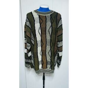 Protege Collection Knit Sweater Coogi Cosby Style VTG Made In USA Mens Medium